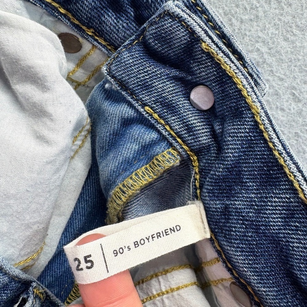Pacsun Jeans Womens 25 Blue 90s Boyfriend Eco Two Tone Stacked Baggy High Rise - Picture 8 of 11